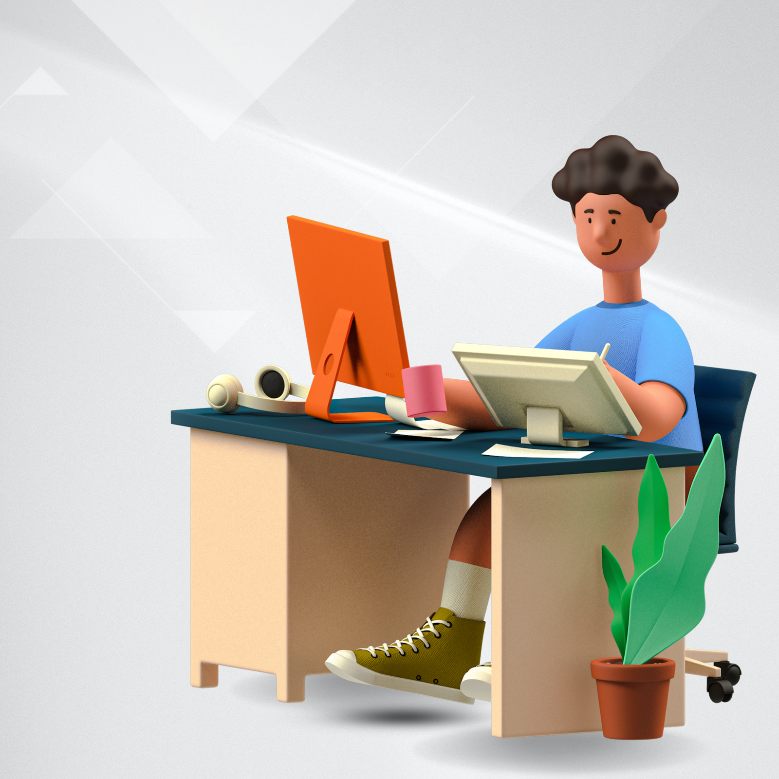 White 3D Modern Digital Marketing Agency Instagram Post