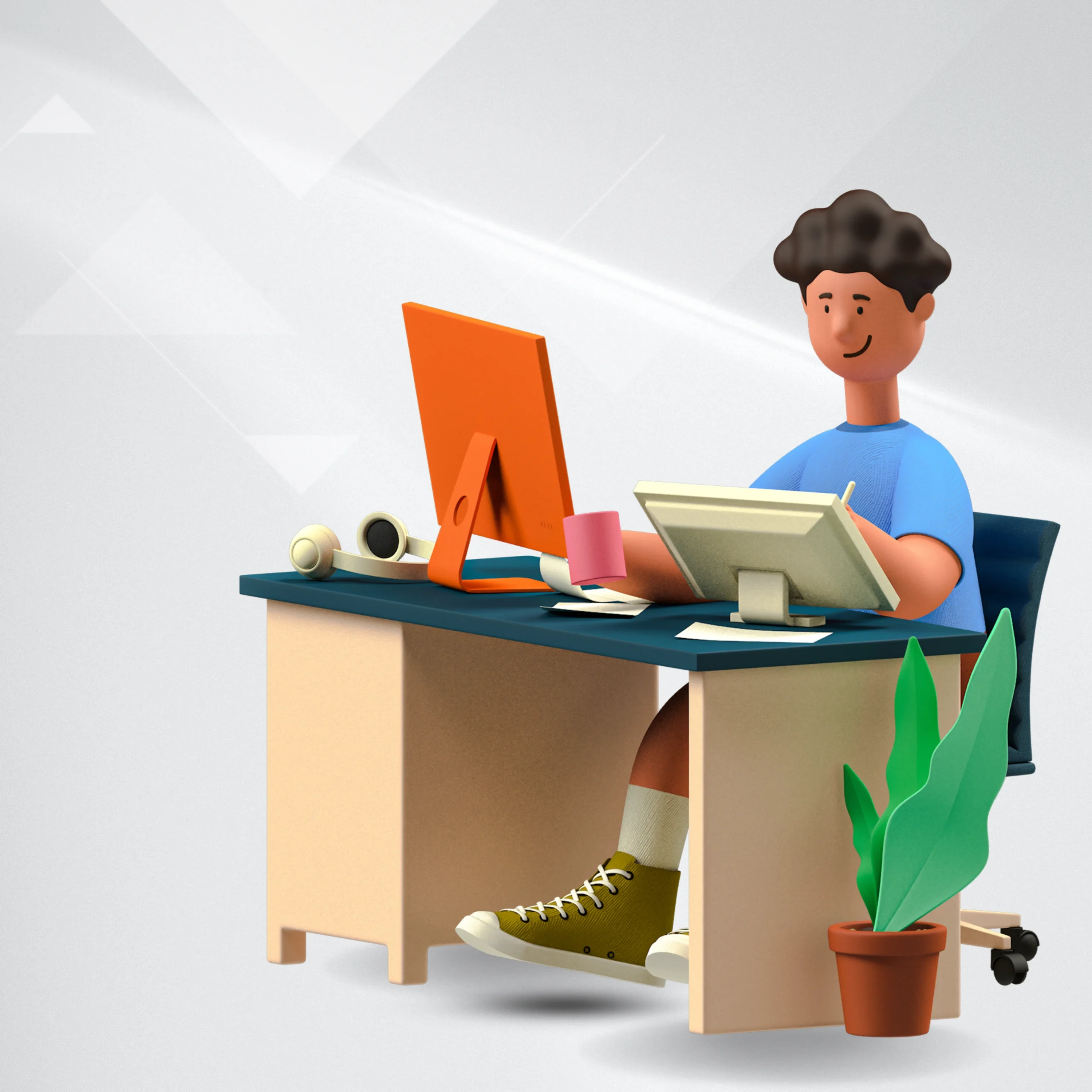 White 3D Modern Digital Marketing Agency Instagram Post